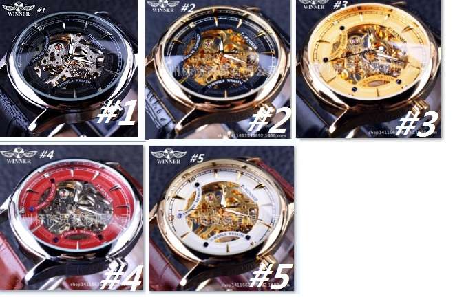 Men Hollow Skeleton Automatic Mechanical Stainless Steel Wrist Watch
