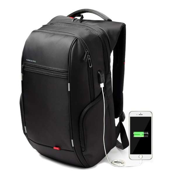15" Anti Theft Laptop Backpack With External USB Charging Port