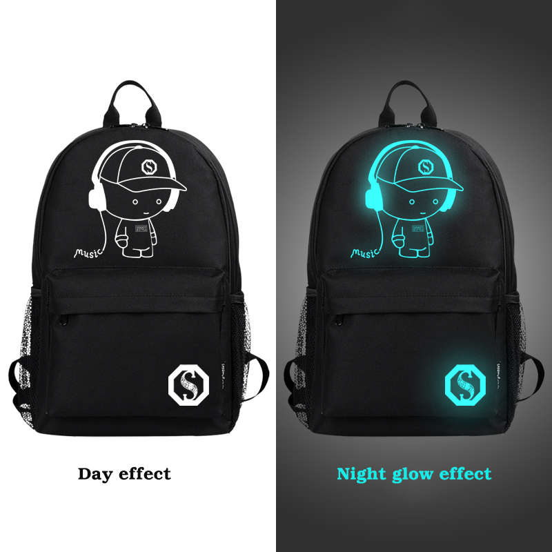 Student School Backpack USB Charge Laptop Computer Backpack For Teenager Anti-theft Boys