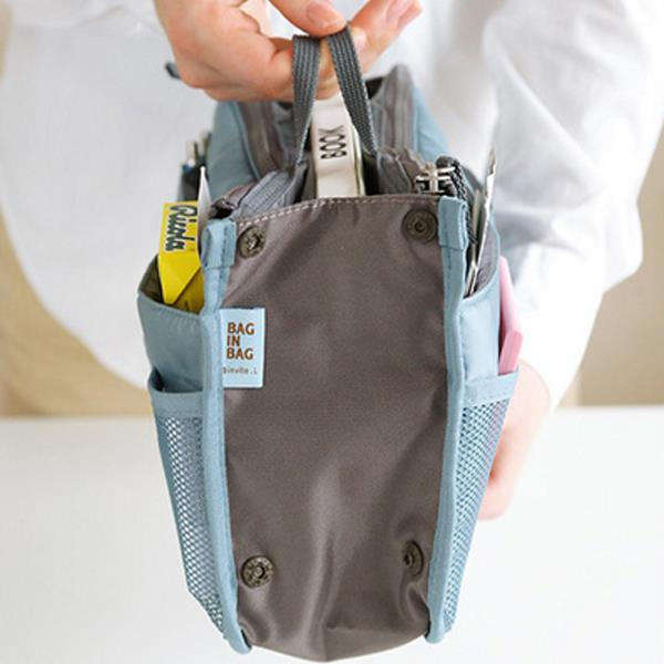 Home Practical Nylon Dual Organizer Insert Cosmetic Storage bag