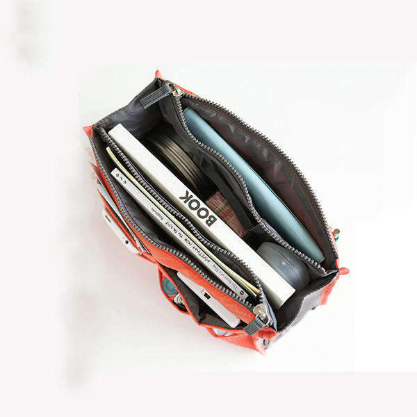 Home Practical Nylon Dual Organizer Insert Cosmetic Storage bag