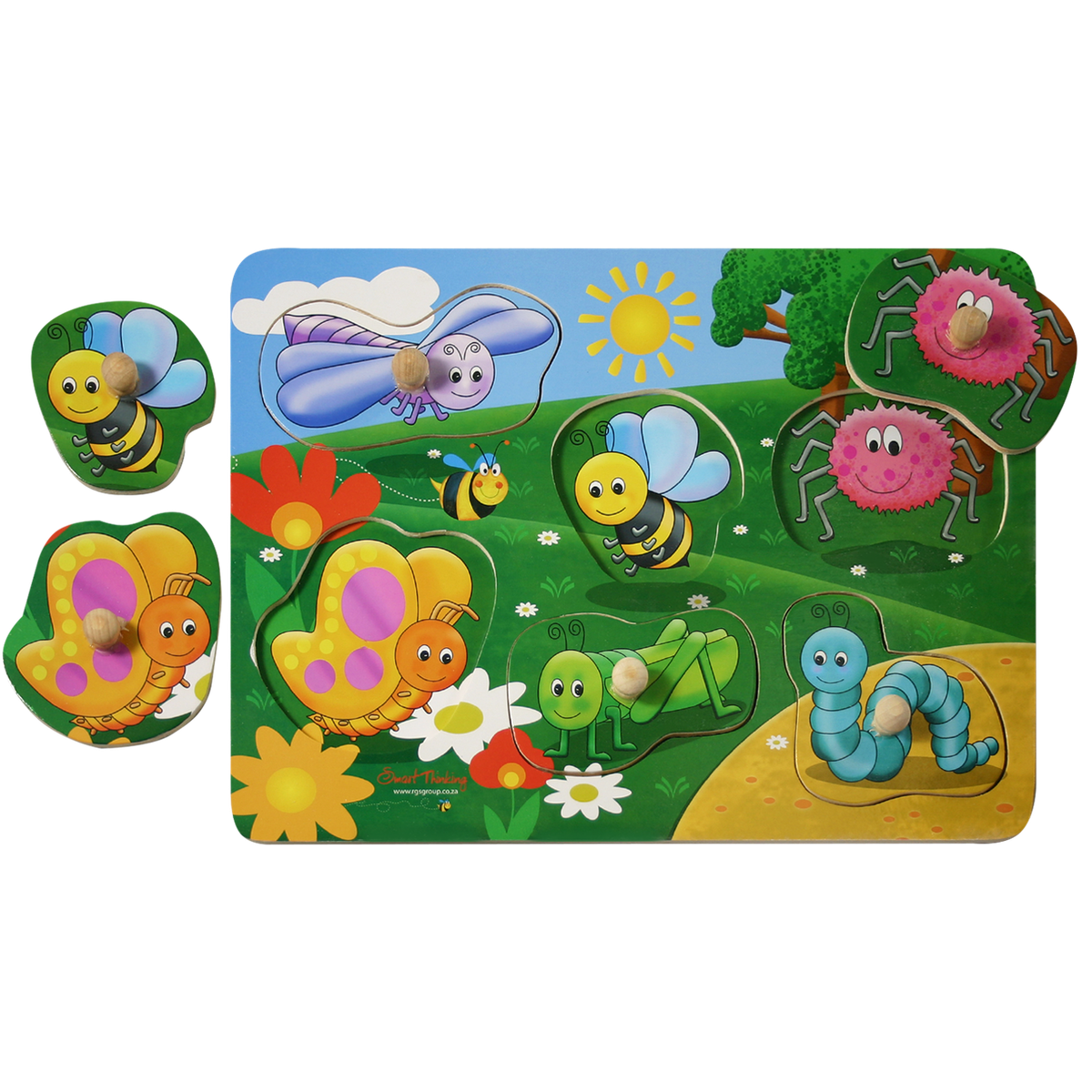 Bugs Peg Puzzle 6pc