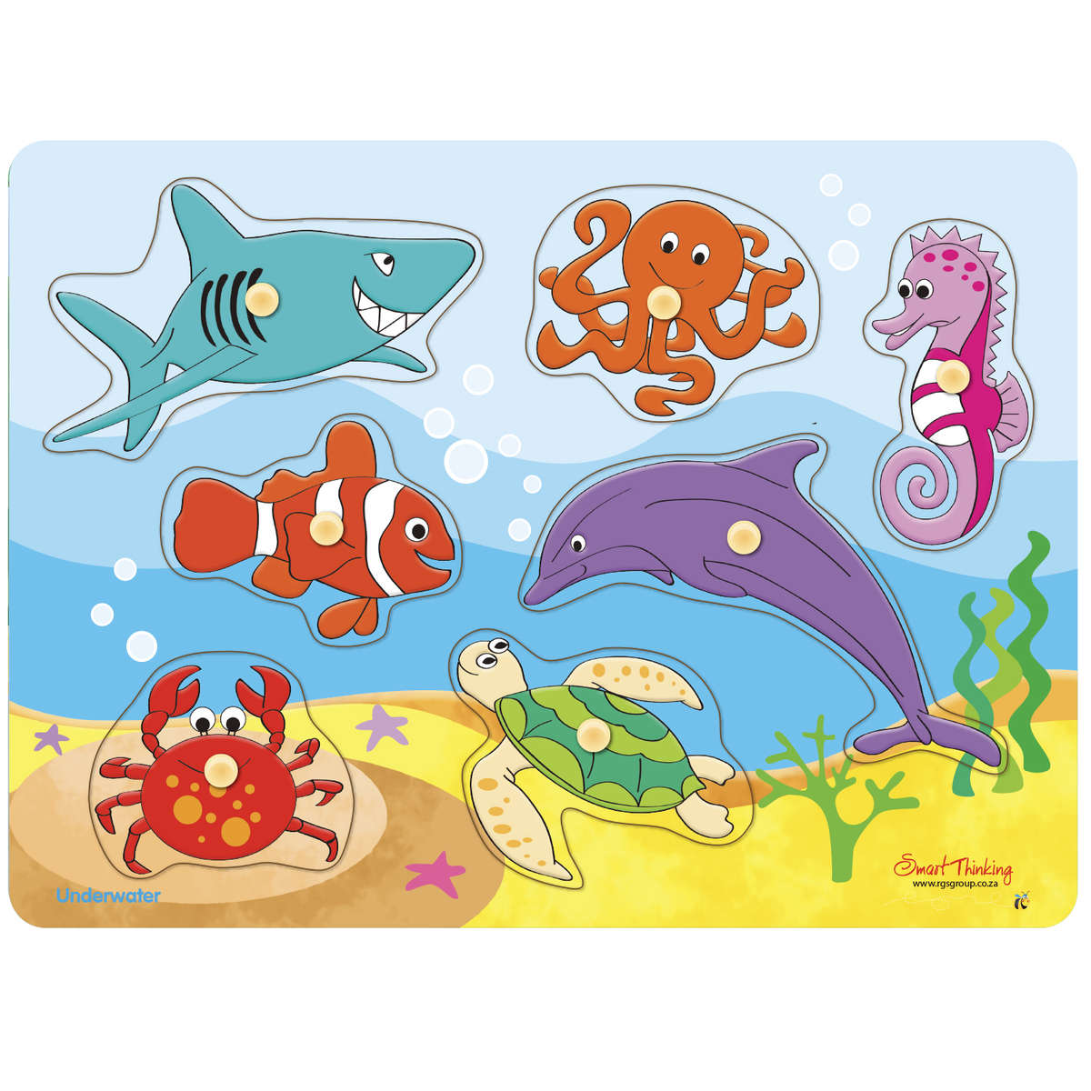 Underwater Peg Puzzle 7pc