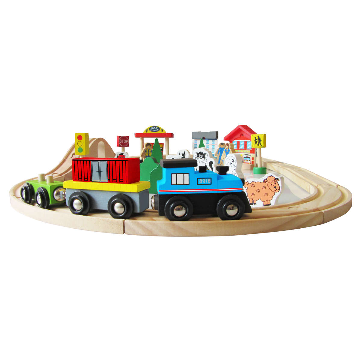 Wooden Train Set 50pc