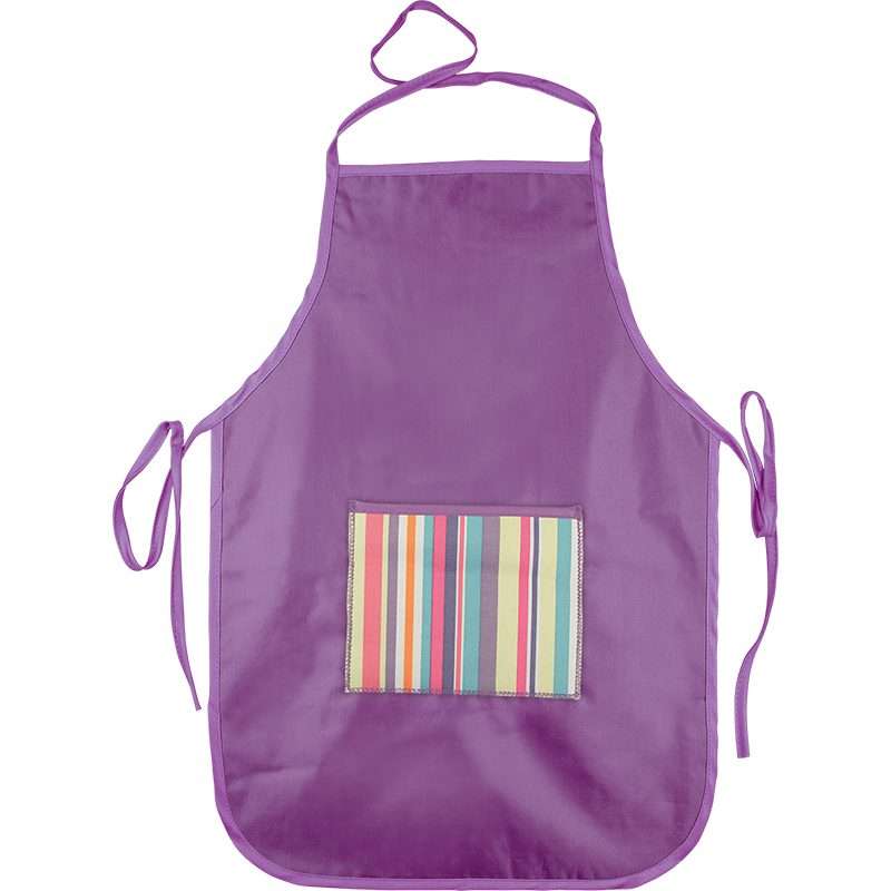 SINGLE APRON CANDY STRIPE PINK