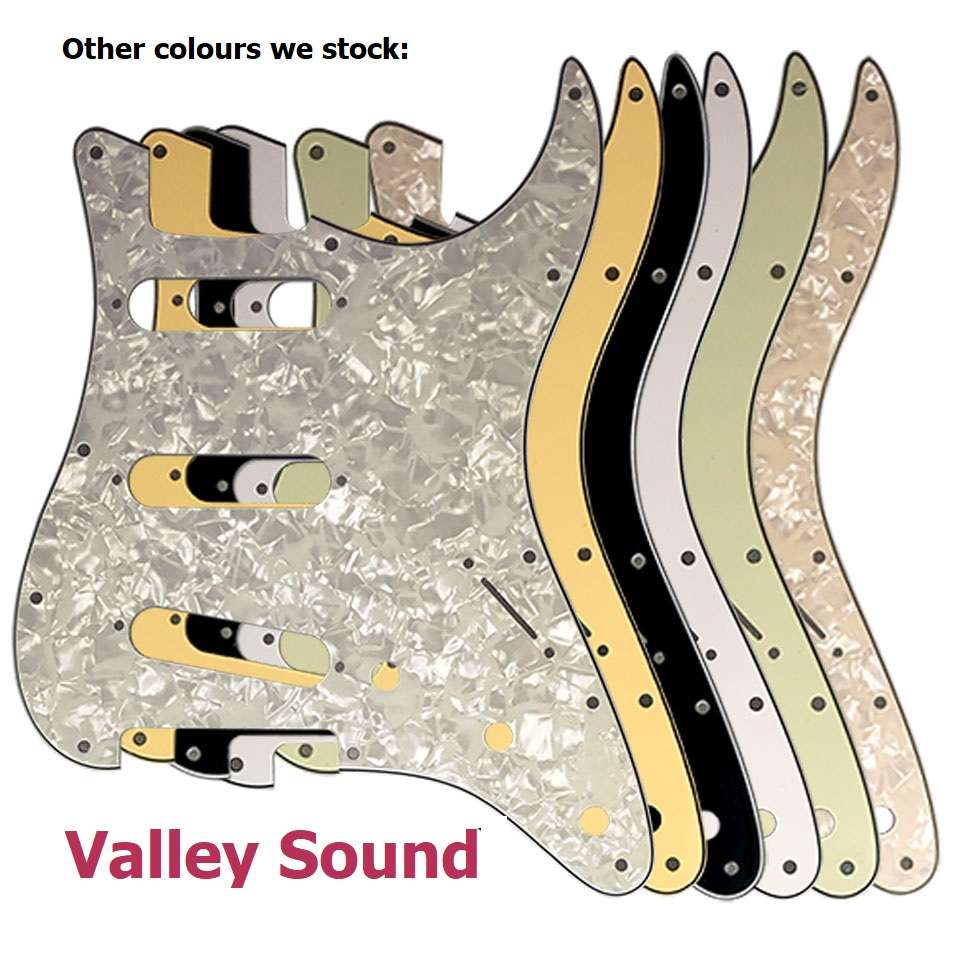 S/S/S Vintage White Pearloid 3ply Strat Style Pickguard