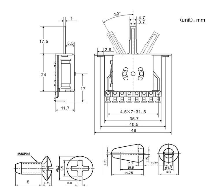 3 Way Guitar Selector Switch
