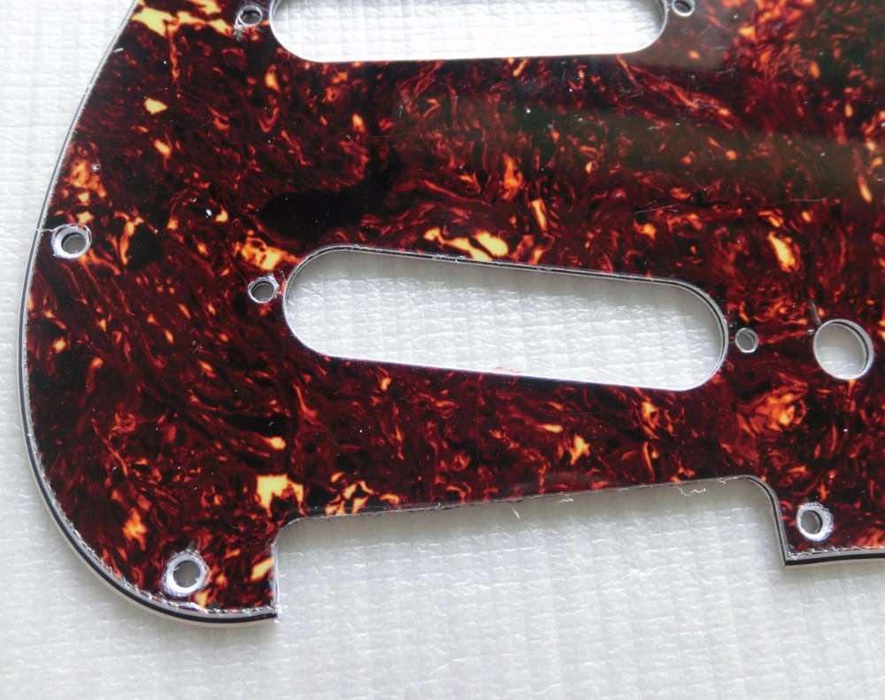 S/S/S Brown Tortoise Shell 3ply Strat Style Pickguard
