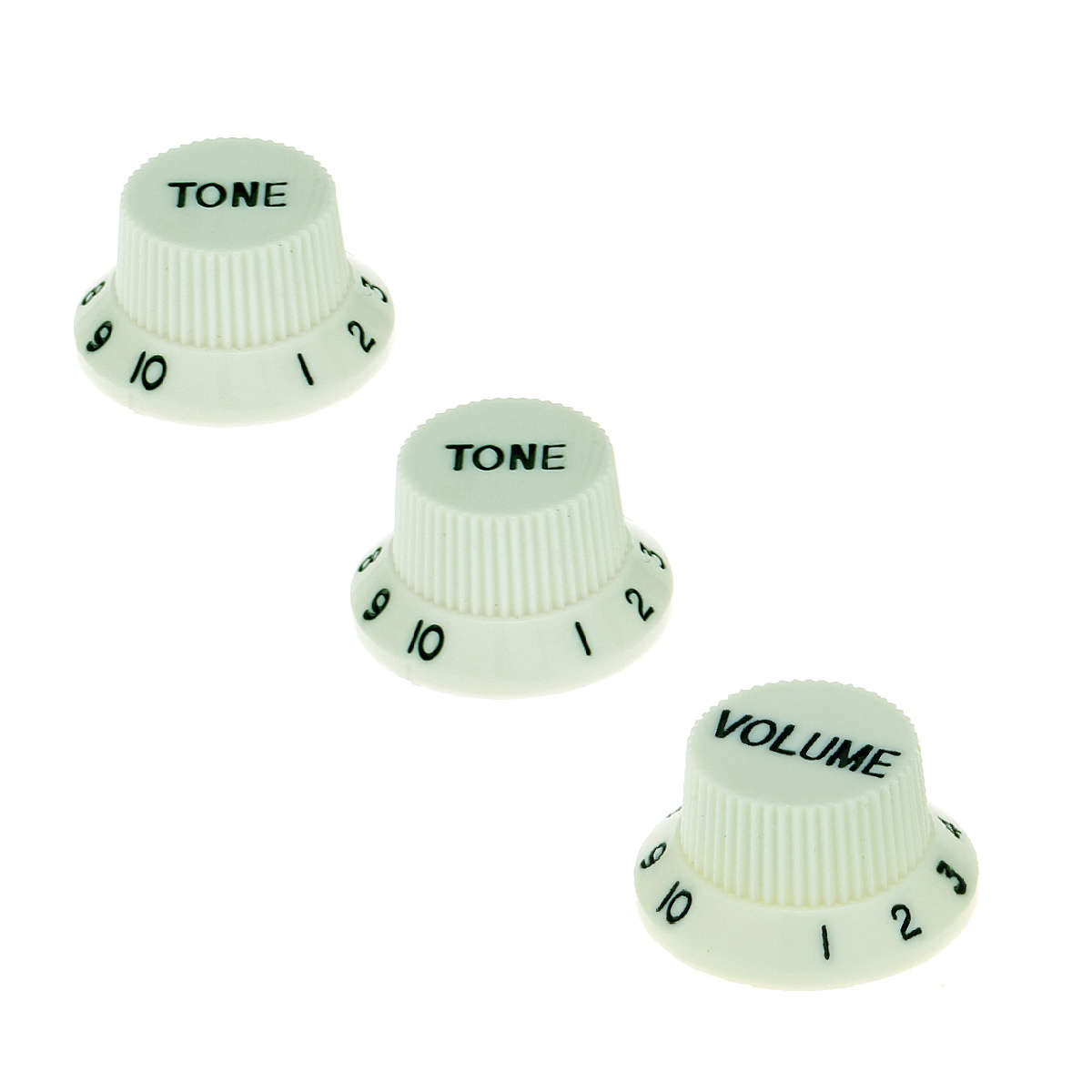 Mint Green Strat style replacement knob set - 1 Volume, 2 tone