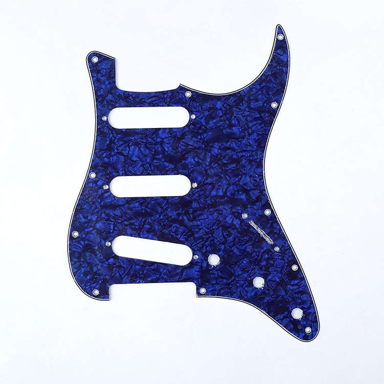 S/S/S Blue Pearl 3ply Strat Style Pickguard