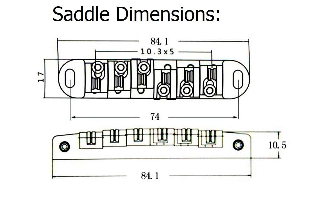 Tune-o-matic Bridge Complete with Roller Saddles