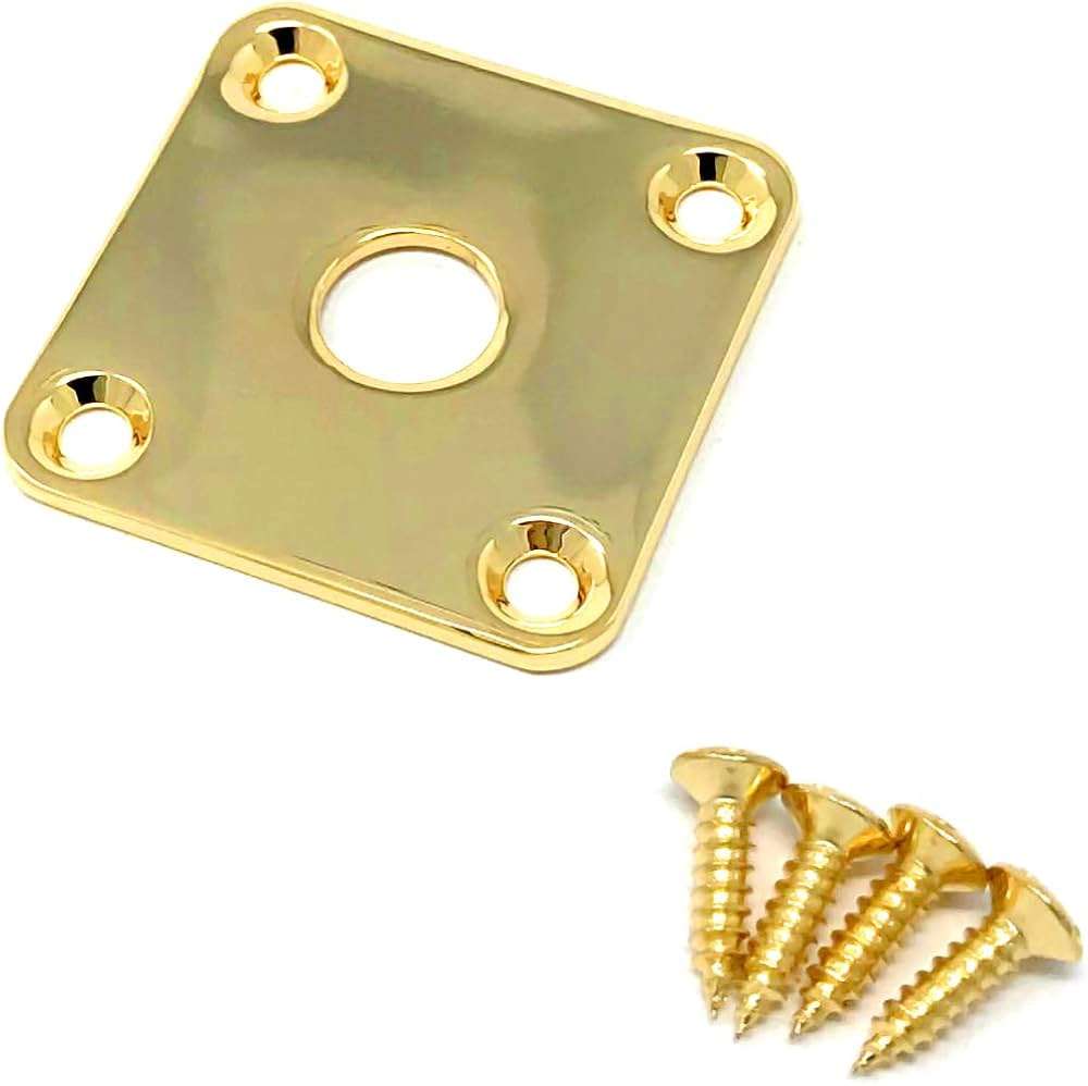 Curved Metal Square Guitar Jack Plate