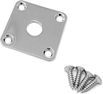 Curved Metal Square Guitar Jack Plate