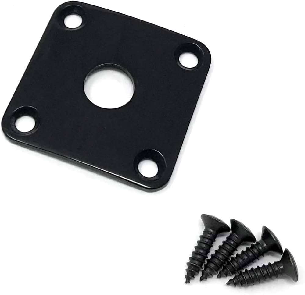 Curved Metal Square Guitar Jack Plate