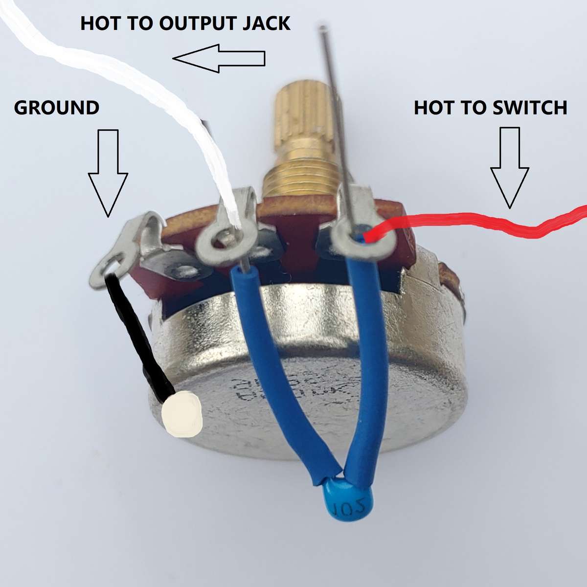 Trebble Bleed Circuit for Guitars - "Simple"