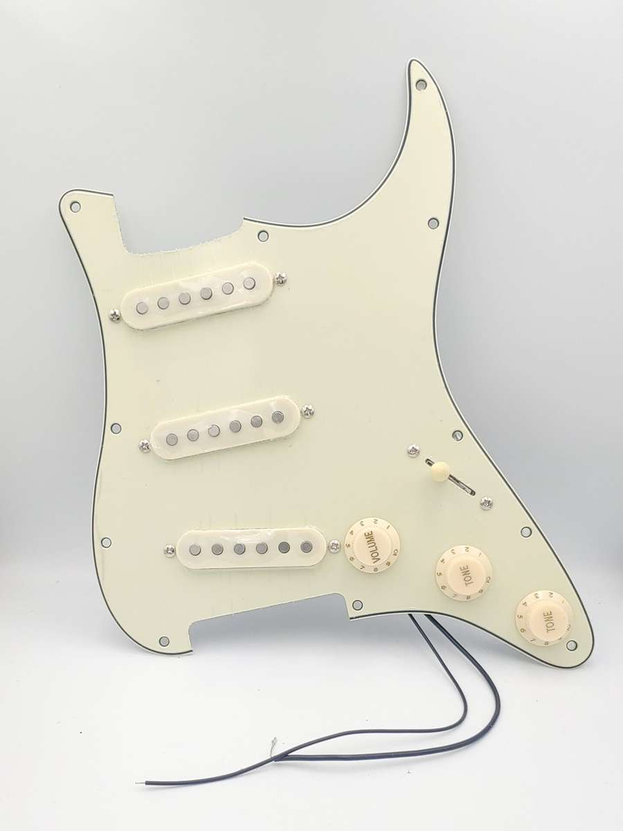 Prewired Pickguard Loaded  with Alnico 5 Single Coil Pickups - Mint Green