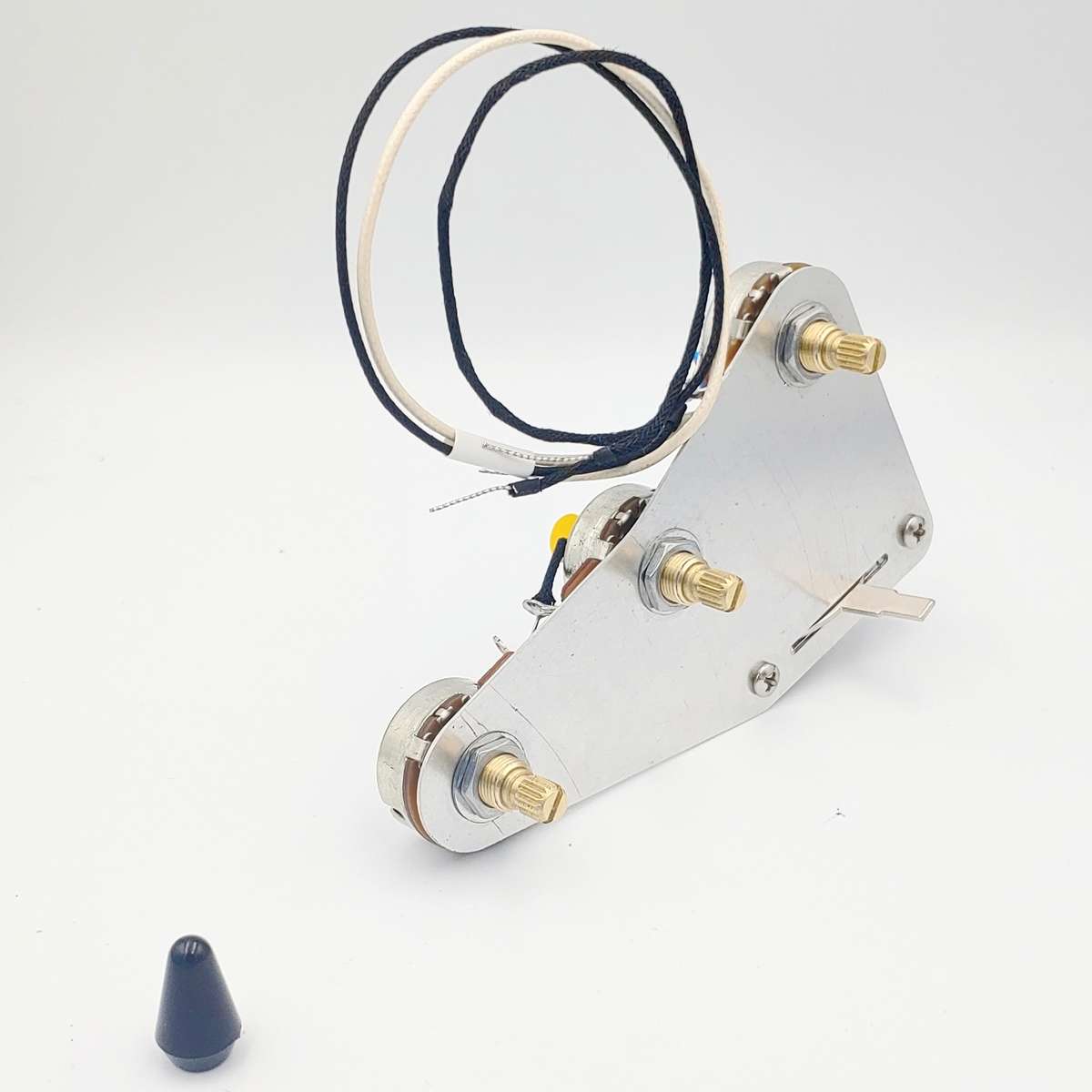 S/S/S Prewired Electronic Assembly for Stratocaster Guitars with trebble bleed mod - Solder-in
