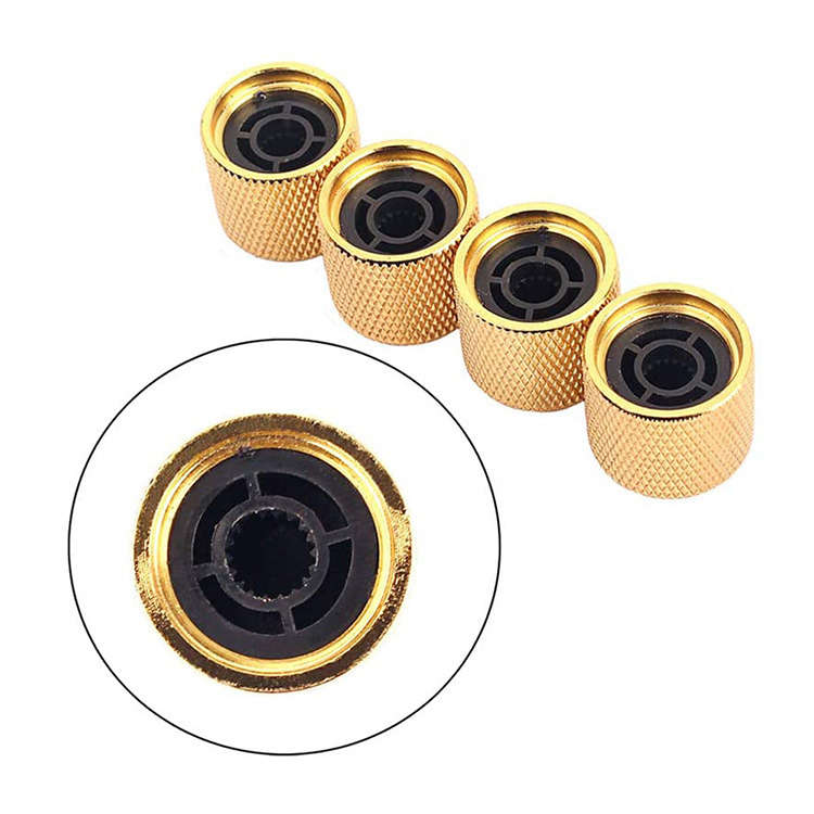 Gold Metal Knob - Push On (single)