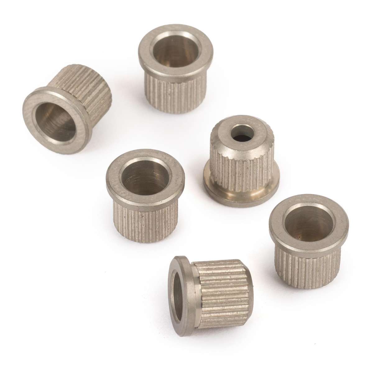 Nickel/Chrome Guitar Back String Ferrules Set of 6