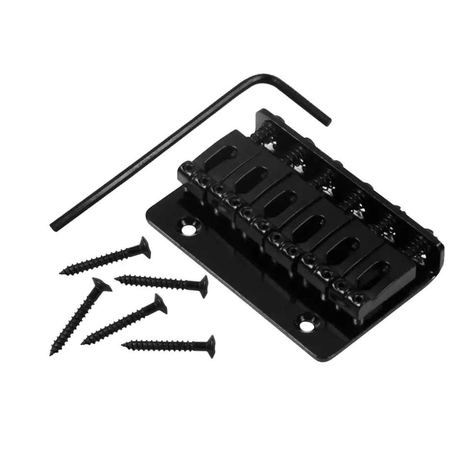 Black 2-Point Fixed Strat Bridge