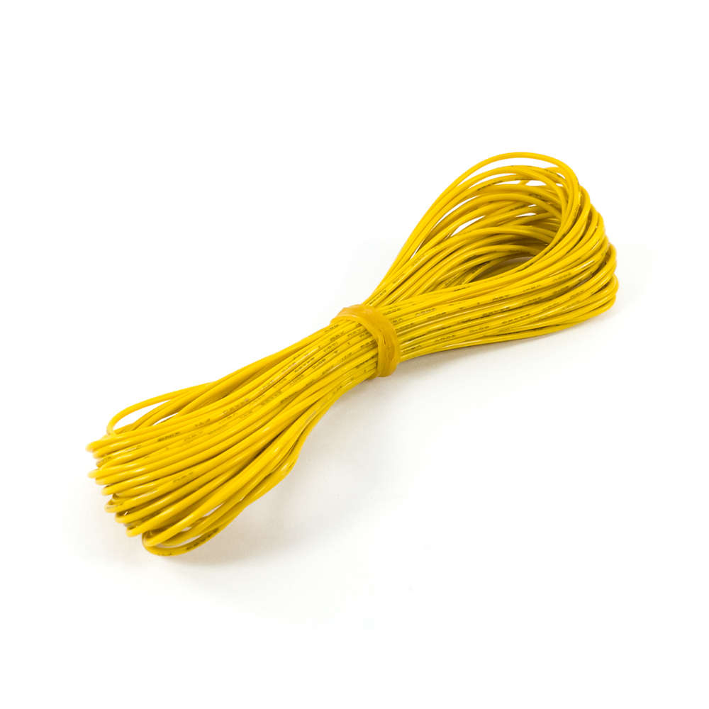 Yellow Guitar Circuit Hookup Wire 22 AWG Per Meter
