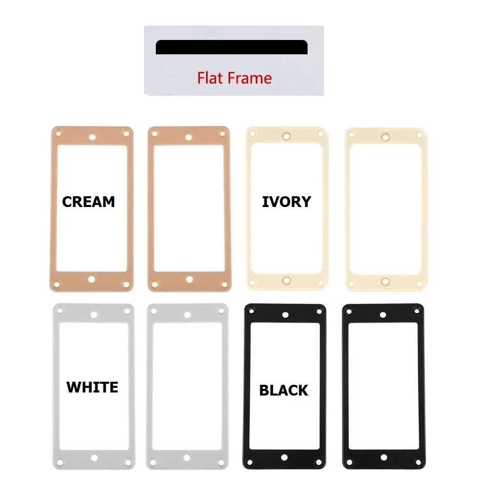 Flat Bottom Humbucker Pickup Ring Set - Black