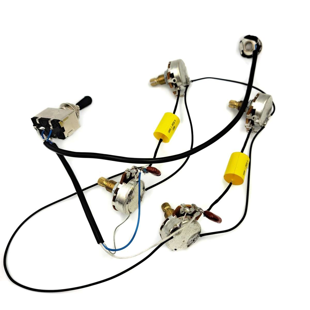 Pre-wired Electronics for Les Paul, SG or similar with 2V2T with Jack and Switch