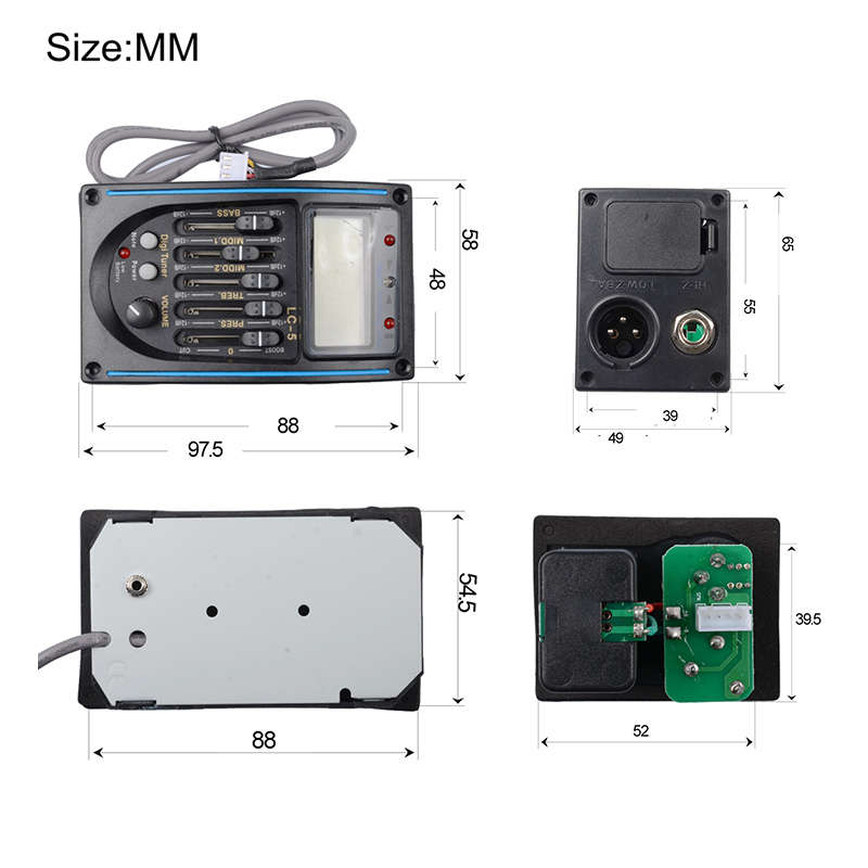 LC-5 - 5 Band EQ Equalizer Acoustic Guitar Preamp Pickup