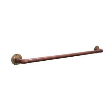 Single Towel Rail 600mm Antique Brass