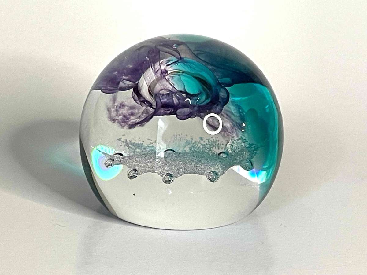 Caithness Glass Paperweight, "Shimmering Planet"