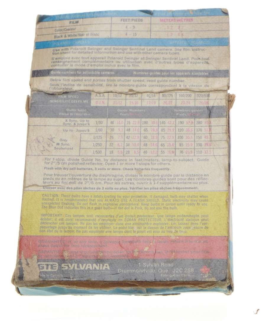 Sylvania Blue Dot Flash Bulbs AG1B Classic 35mm SLR Film Camera Flash Bulbs - Sylvania