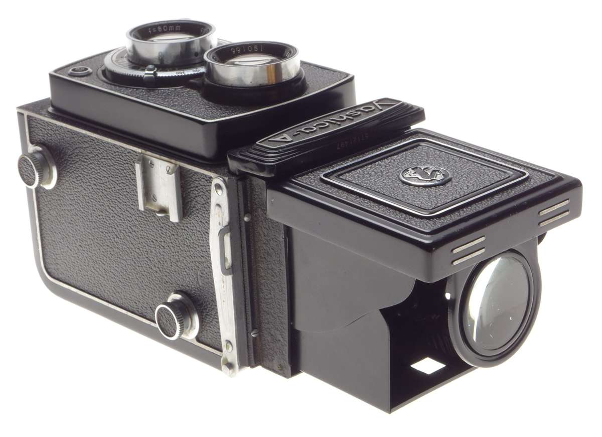 Yashica A med. Format TLR camera YASHIMAR 3.5/50mm case cap kit mint - Yashica