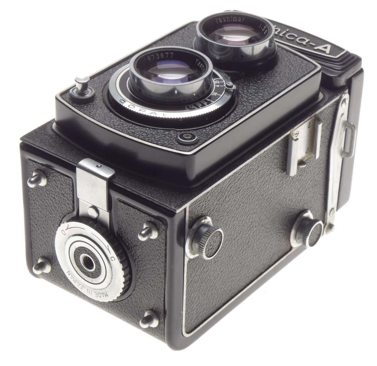 Yashica A med. Format TLR camera YASHIMAR 3.5/50mm case cap kit mint - Yashica