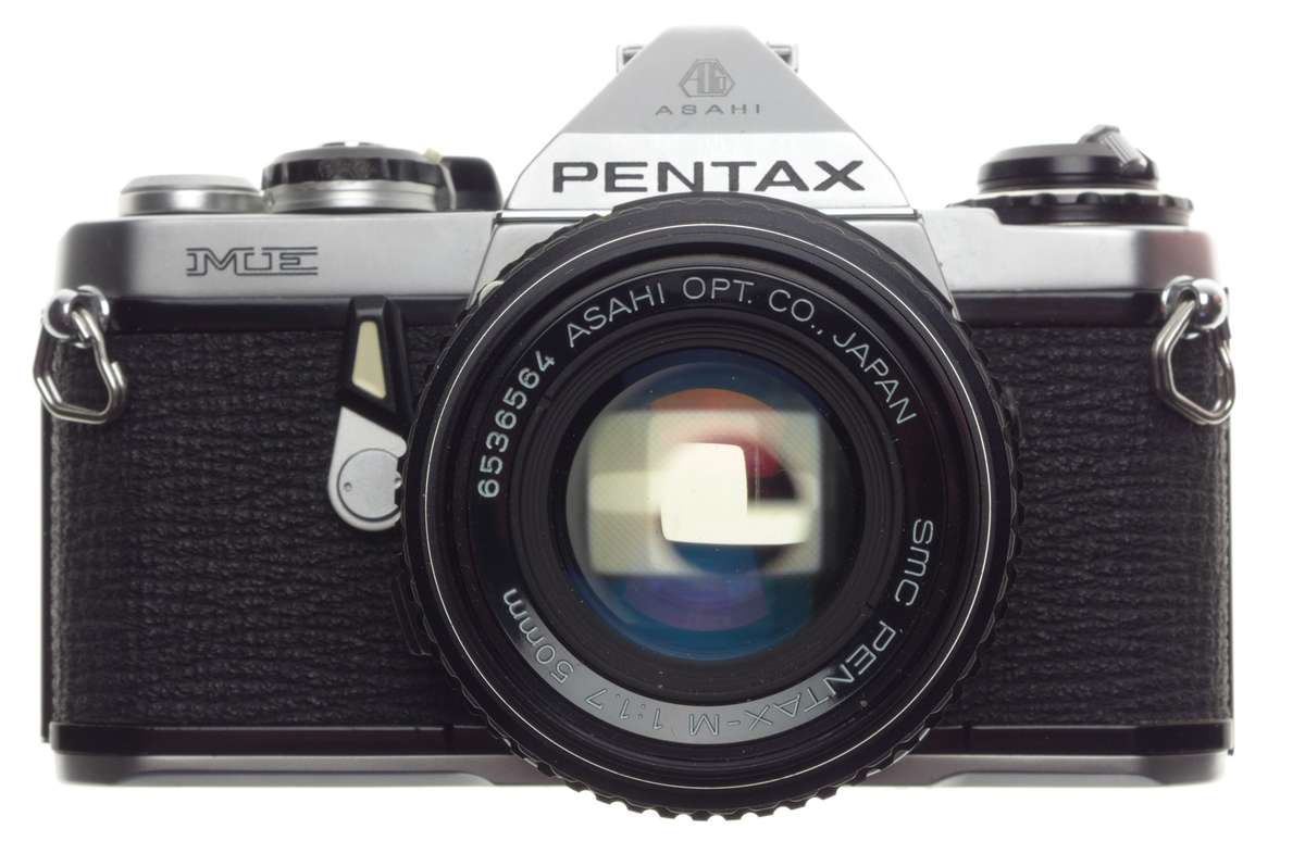 Mint Pentax ME 35mm vintage SLR film camera Asahi SMC Pentax-M 1.7 50mm - Pentax