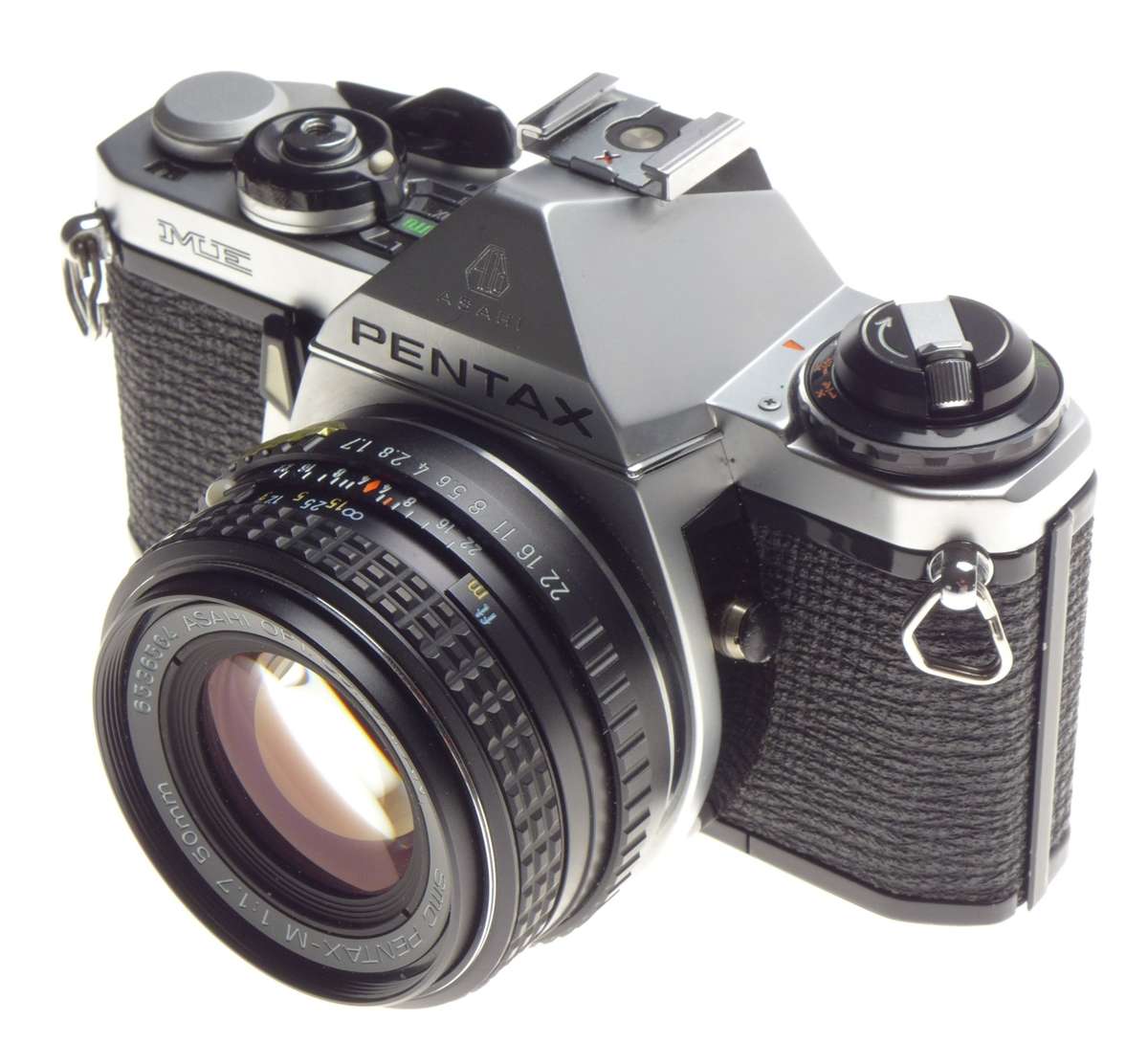 Mint Pentax ME 35mm vintage SLR film camera Asahi SMC Pentax-M 1.7 50mm - Pentax