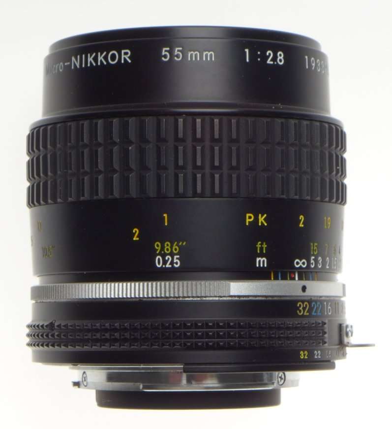 Micro-NIKKOR 55mm 1:2.8 MINT JUST SERVICED AI-s 35mm SLR macro close focus 1:2/55mm lens caps - Niko