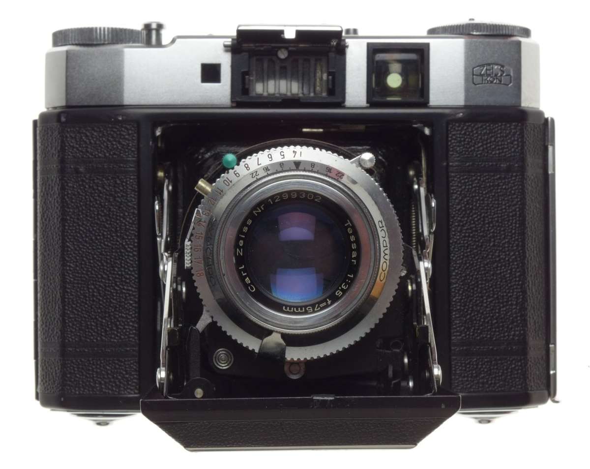 ZEISS Super Ikonta MINT medium format 120 film camera Tessar 3.5/75mm lens box case - Zeiss