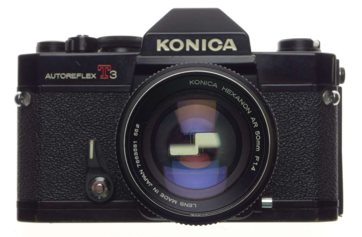 Konica Auto Reflex T3 Hexanon AR 50mm F1.4 SLR film camera Fast lens 35mm film