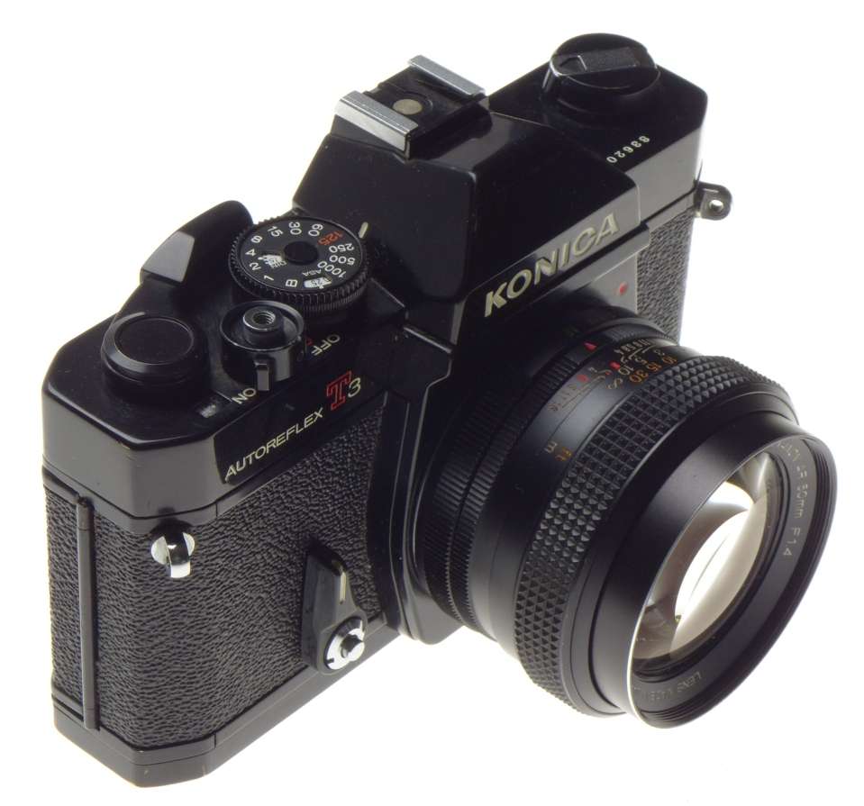 Konica Auto Reflex T3 Hexanon AR 50mm F1.4 SLR film camera Fast lens 35mm film