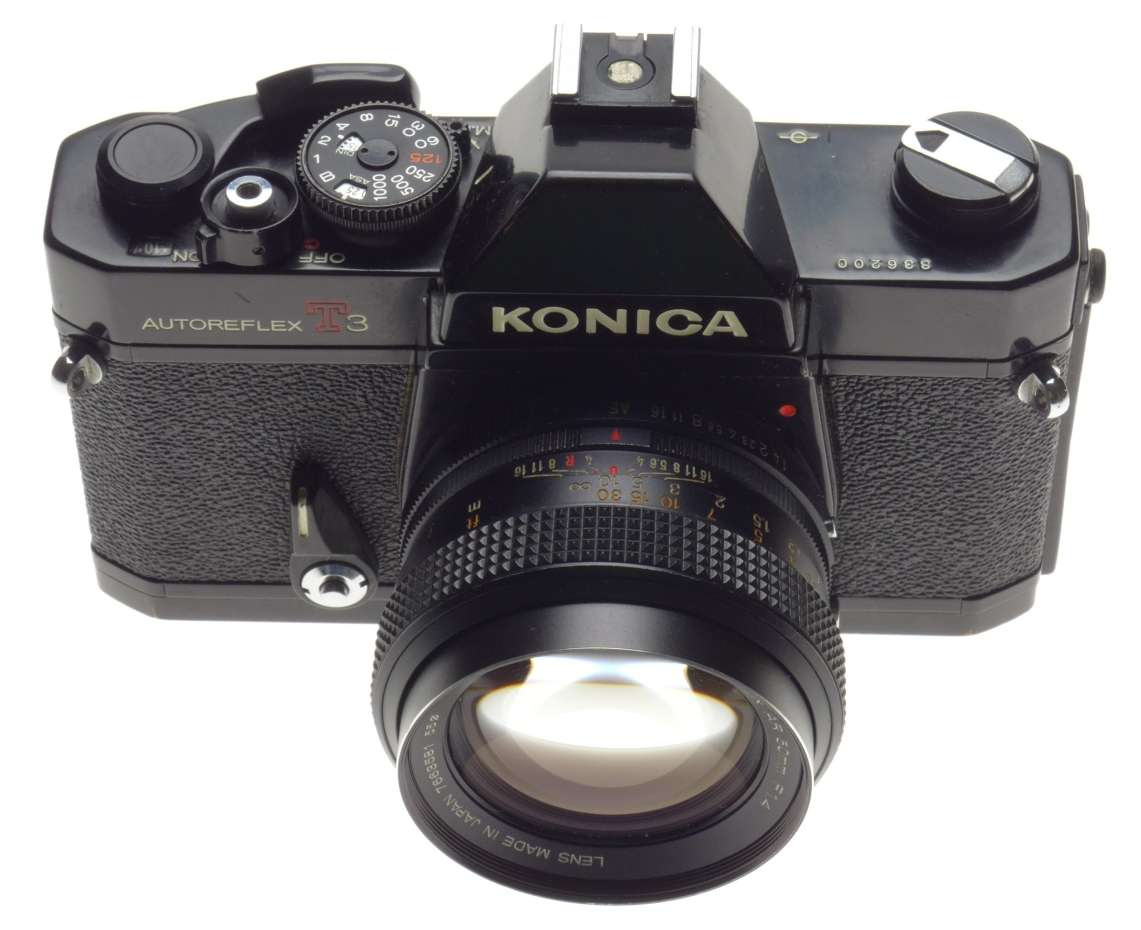 Konica Auto Reflex T3 Hexanon AR 50mm F1.4 SLR film camera Fast lens 35mm film