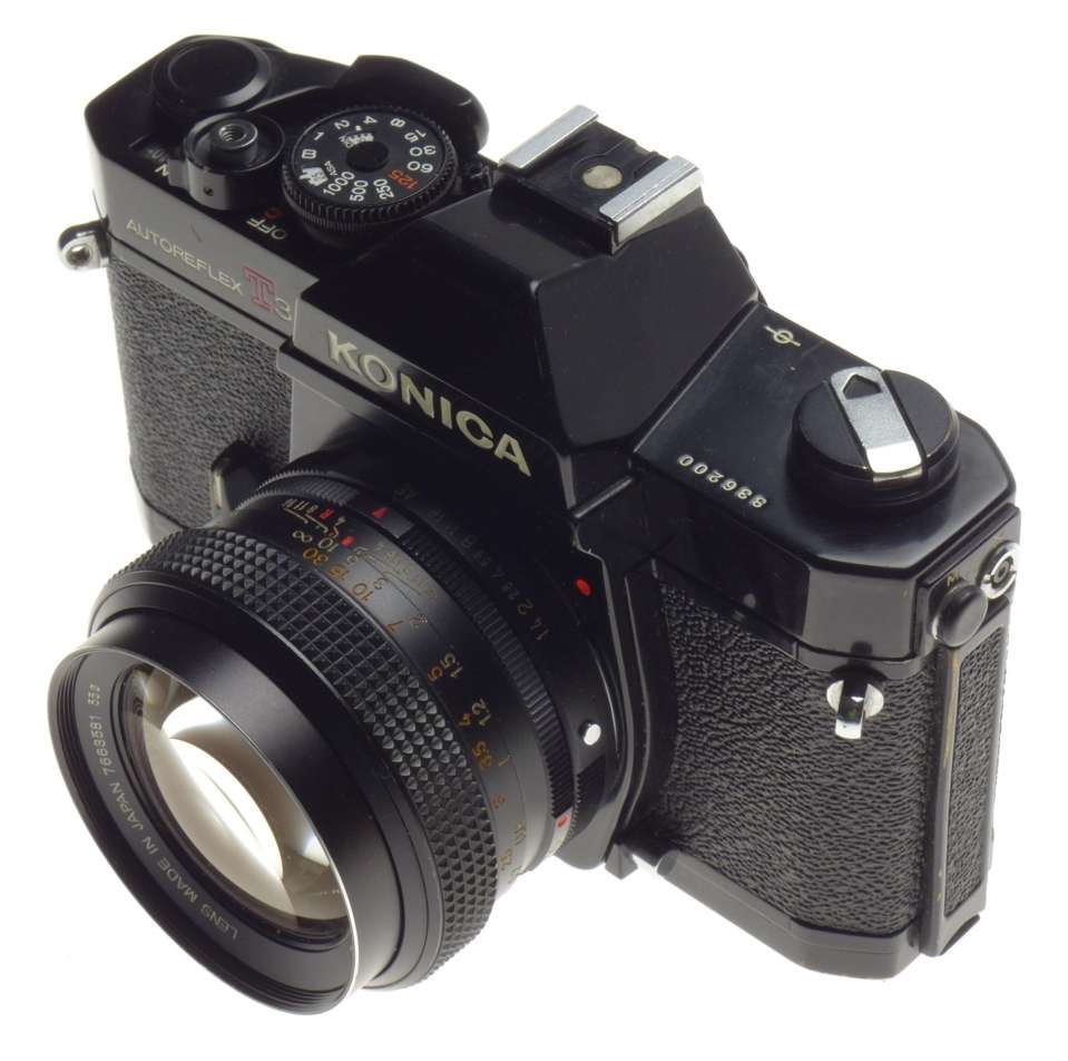 Konica Auto Reflex T3 Hexanon AR 50mm F1.4 SLR film camera Fast lens 35mm film