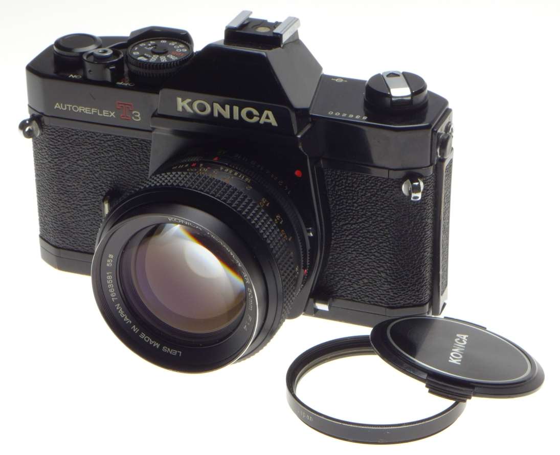 Konica Auto Reflex T3 Hexanon AR 50mm F1.4 SLR film camera Fast lens 35mm film