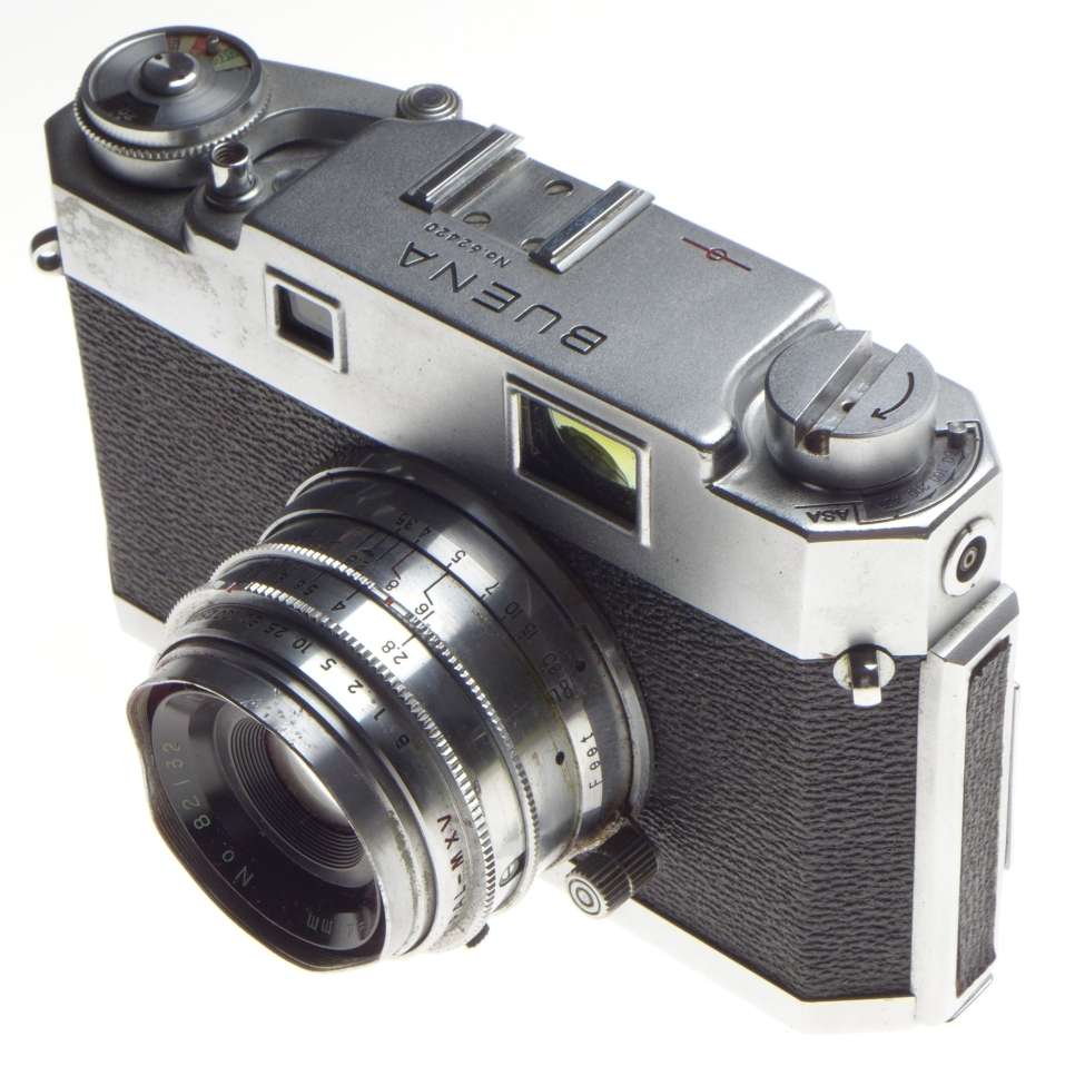 Buena rangefinder 35mm film camera 2.8 f=35mm vintage case included - Bueno