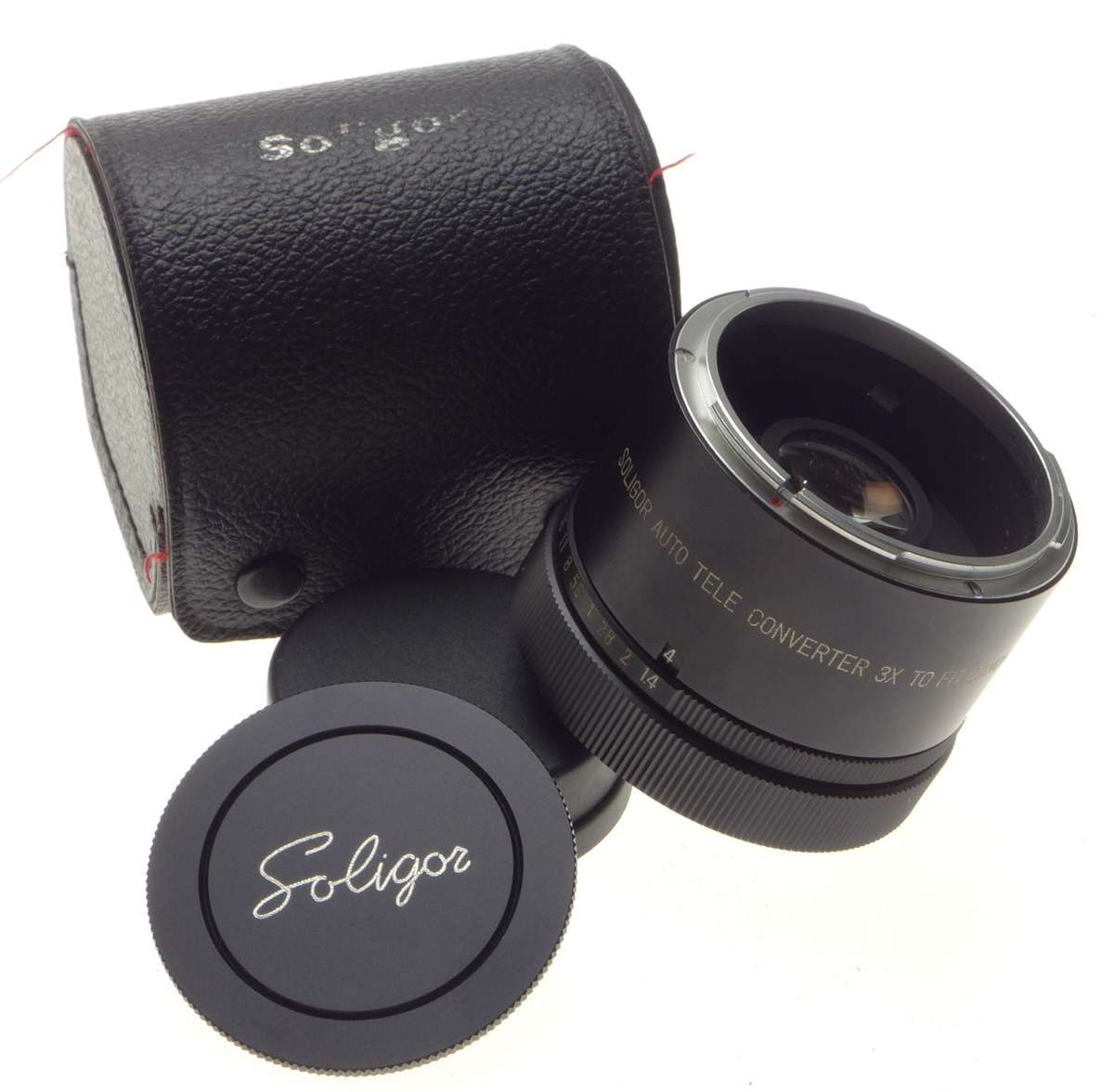 Soligor Auto Tele Converter 3x fits Canon SLR vintage film caps - Soligor
