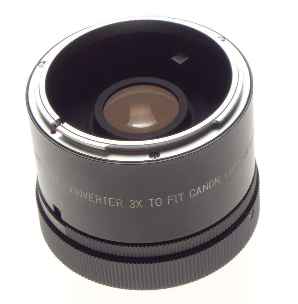 Soligor Auto Tele Converter 3x fits Canon SLR vintage film caps - Soligor