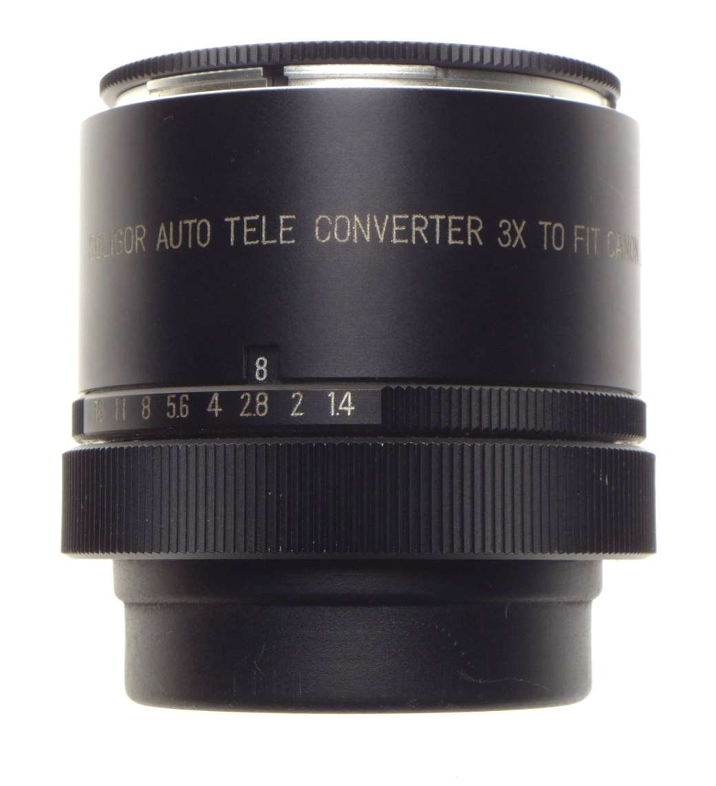 Soligor Auto Tele Converter 3x fits Canon SLR vintage film caps - Soligor