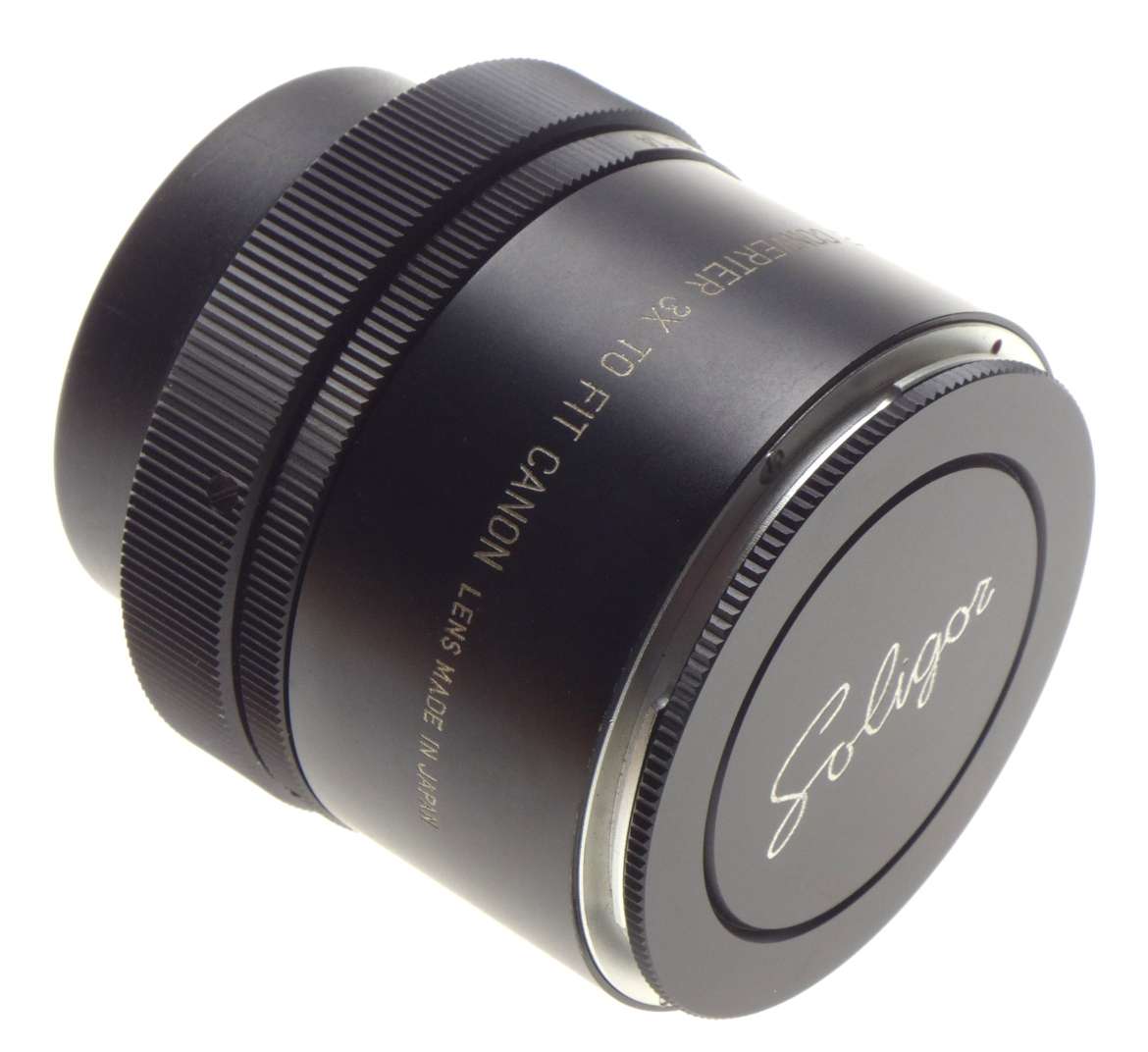 Soligor Auto Tele Converter 3x fits Canon SLR vintage film caps - Soligor