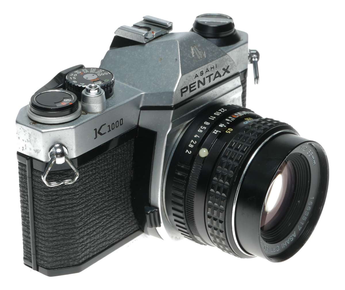 Asahi Pentax K1000 35mm Film Camera SMC 1:2 55mm Lens Sold as is