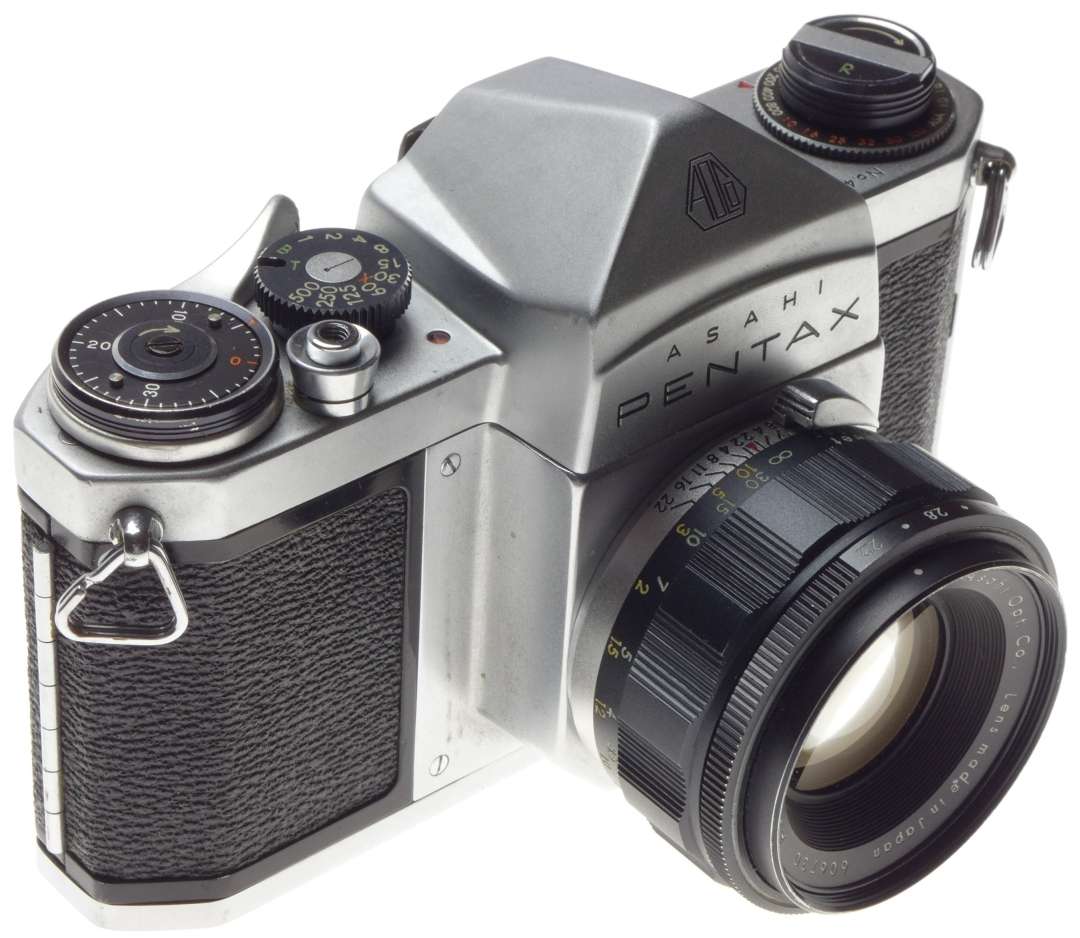 ASAHI PENTAX S1 SLR vintage 35mm chrome film camera Auto-Takumar 1:2.2/55mm lens f=55mm - Pentax