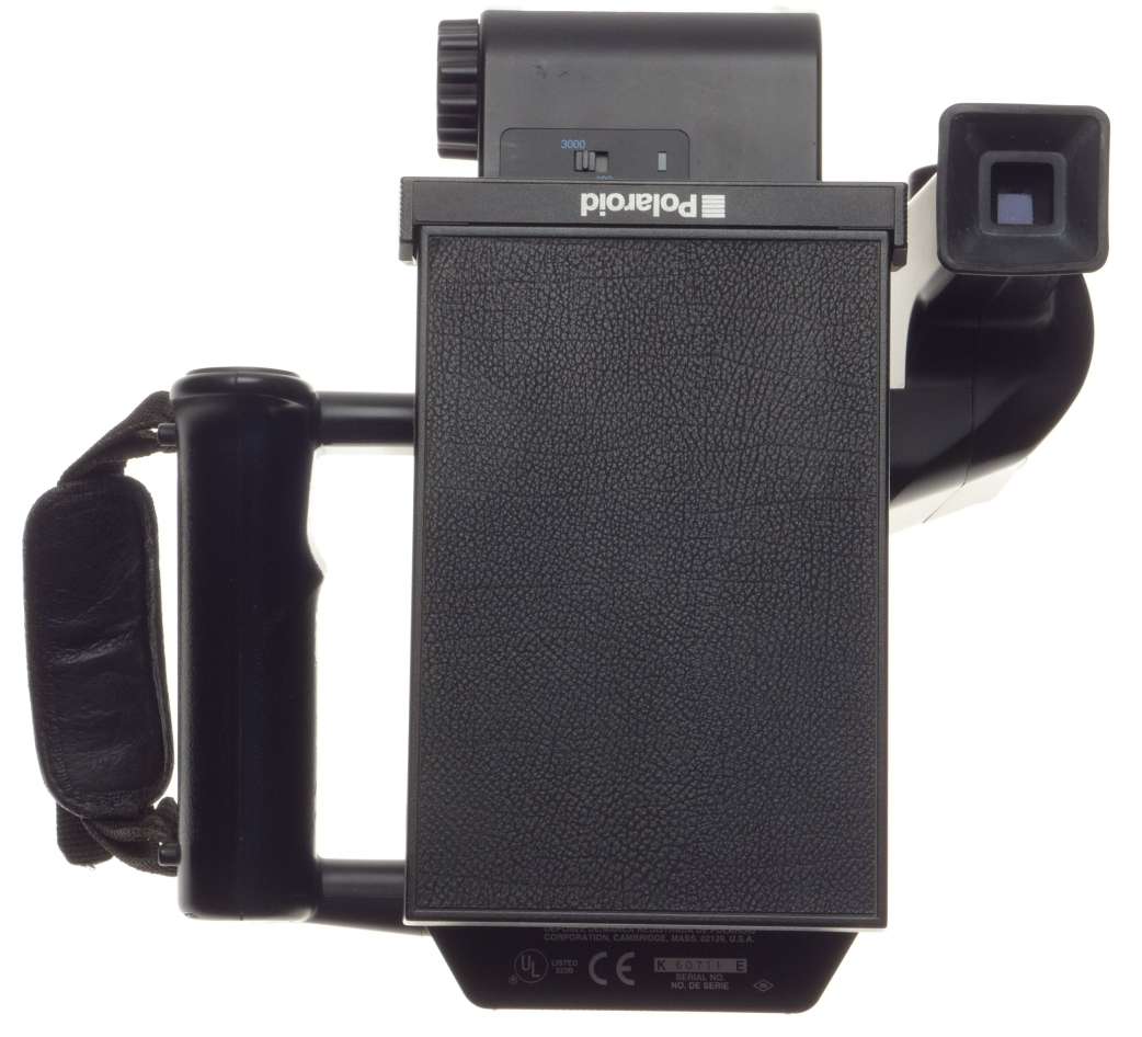 POLAROID MINIPORTRAIT instant camera shoots 4 shots at once with Pol back, flash, grip, finder - Pol